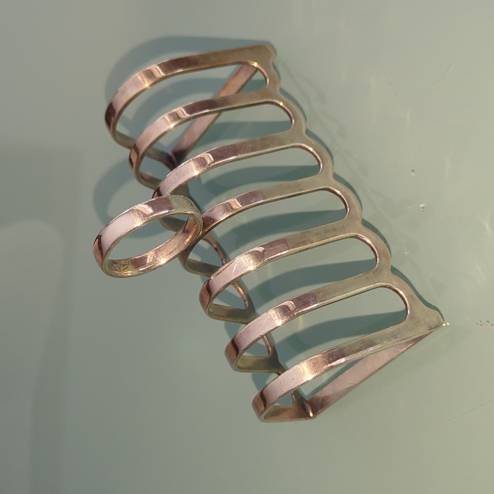 Antique Silverplate Toast Rack by Sheffield, Bread Stand, Tea Decor Hostess Gift